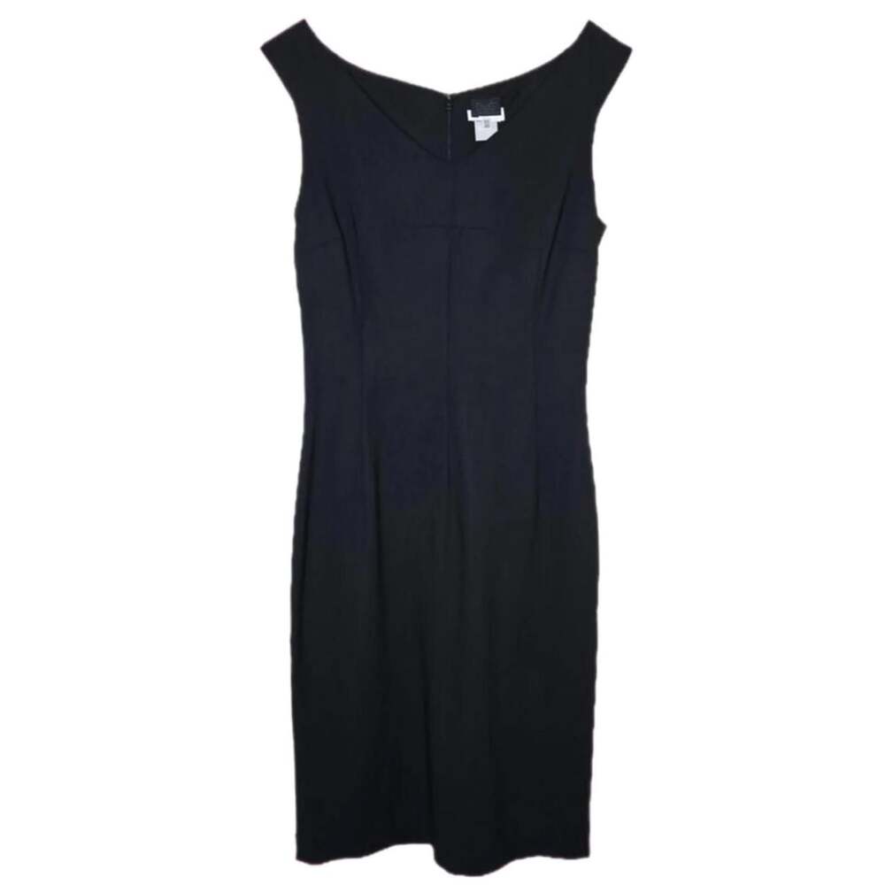 D&G Dolce & Gabbana Black Sleeveless Sheath Midi Dress